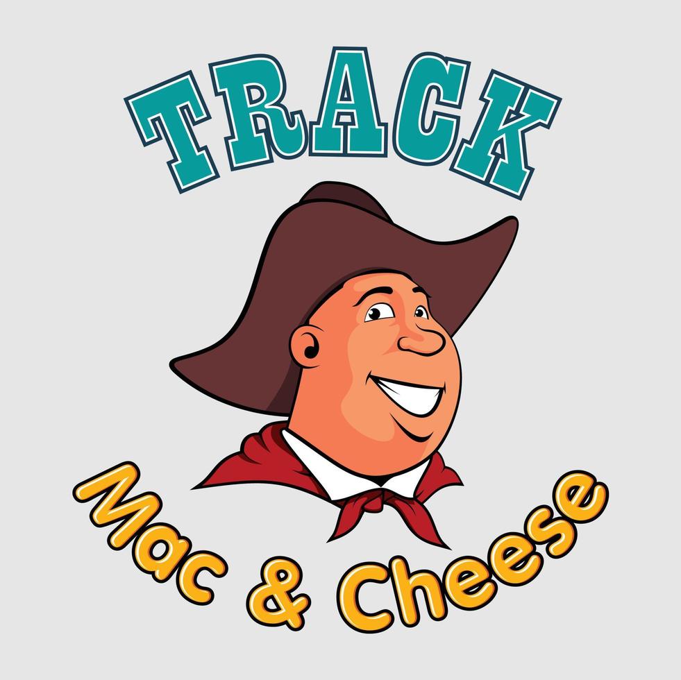 Track mac and chesse illustration vector