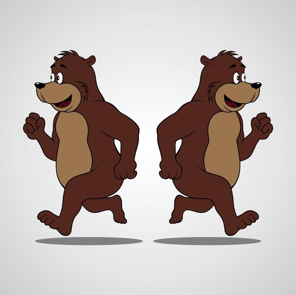 Funny bear with illustration vector