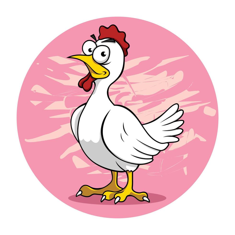 Litle chicken with background illustration vector
