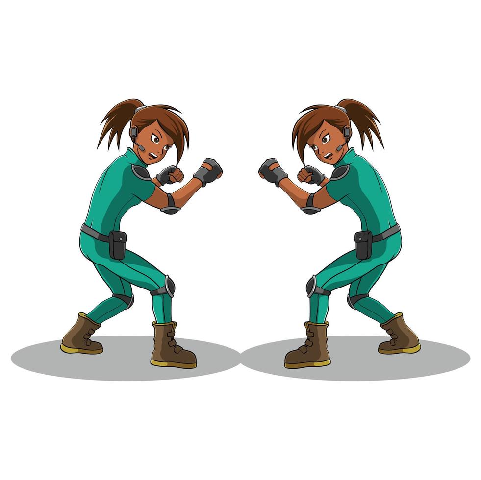 Women agent action illustration vector
