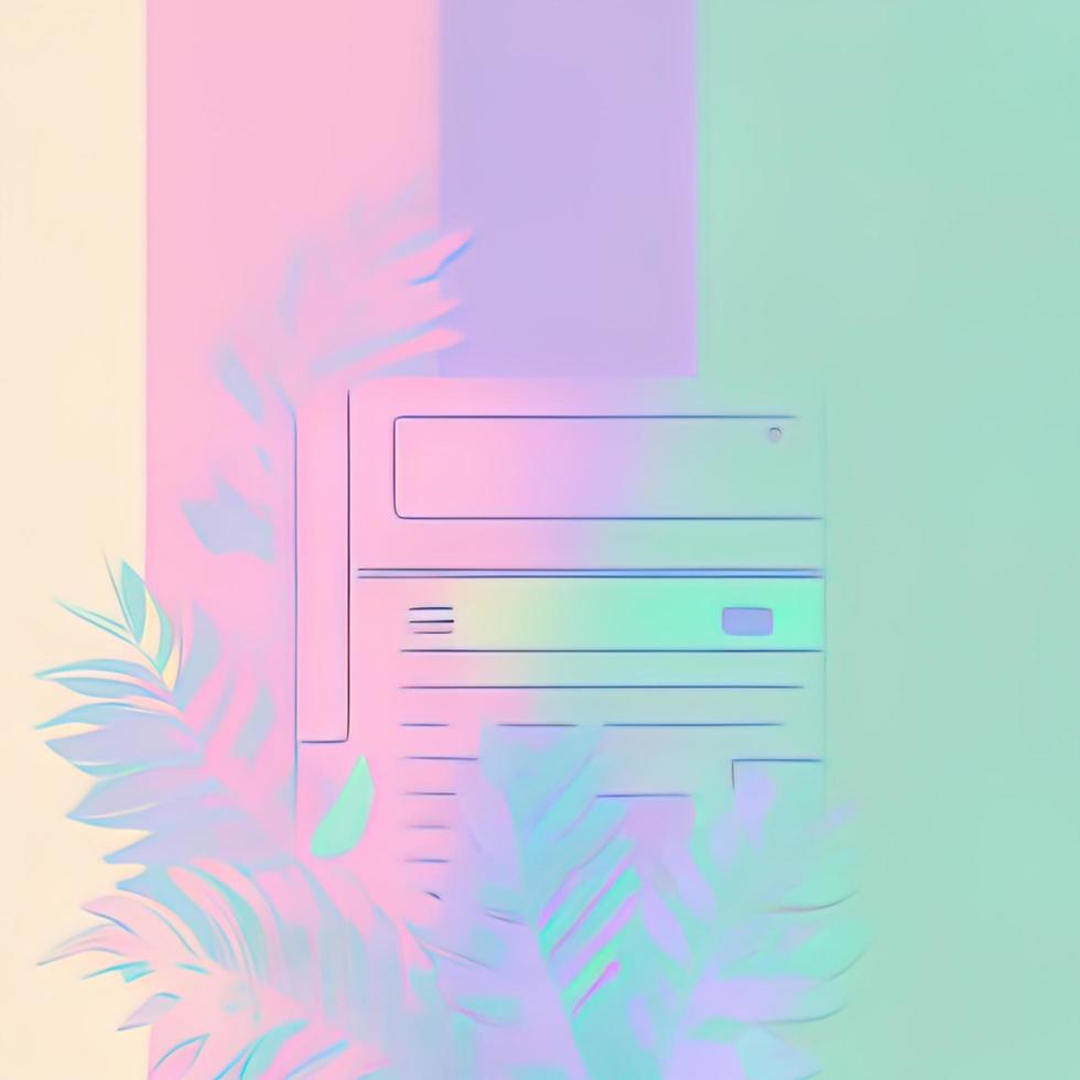 Y2K nostalgia gradient abstract background.  Ai generative art photo