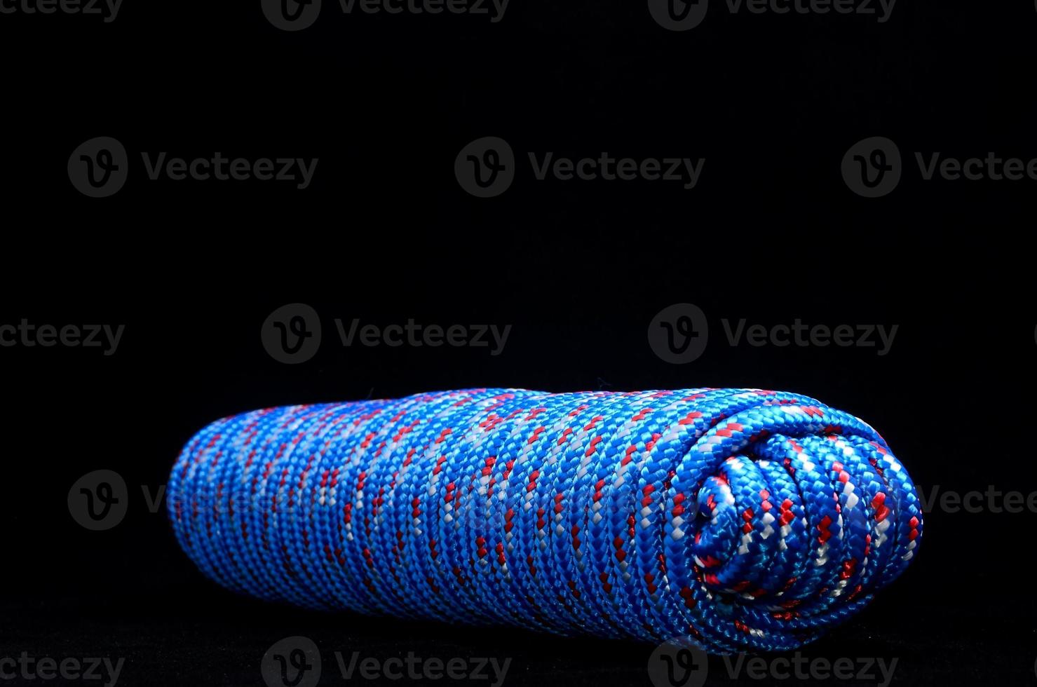 Bundle of blue rope photo