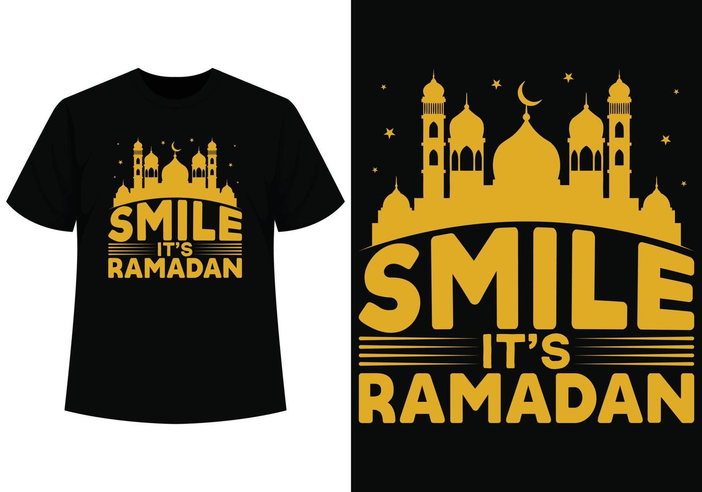 Smile it's ramadan t-shirt design vector