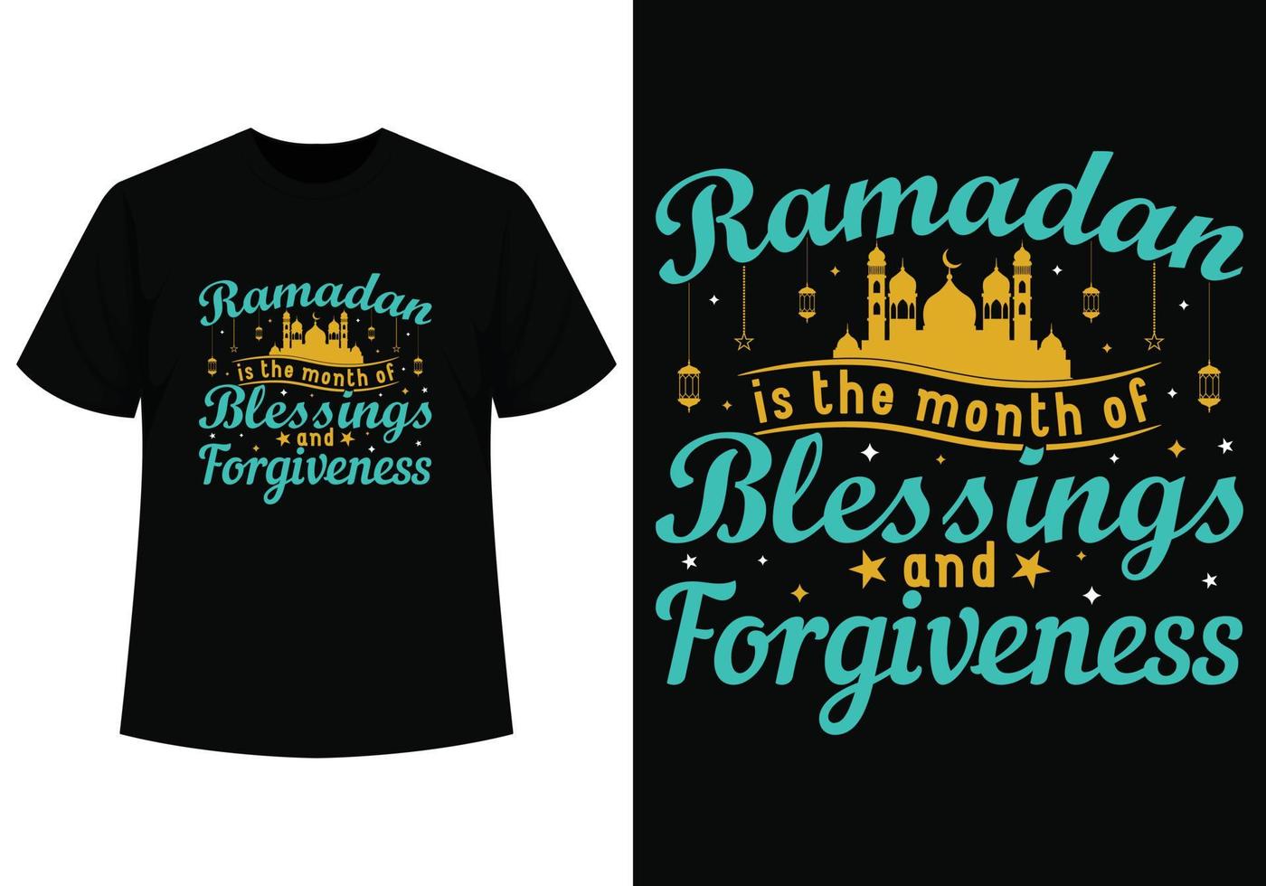 bendiciones camiseta diseño para Ramadán vector