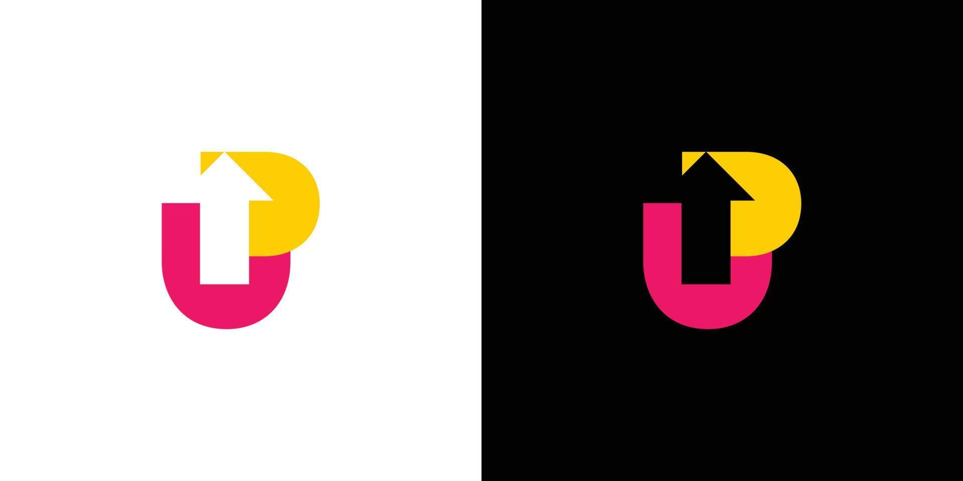 Unique and modern Up logo design vector