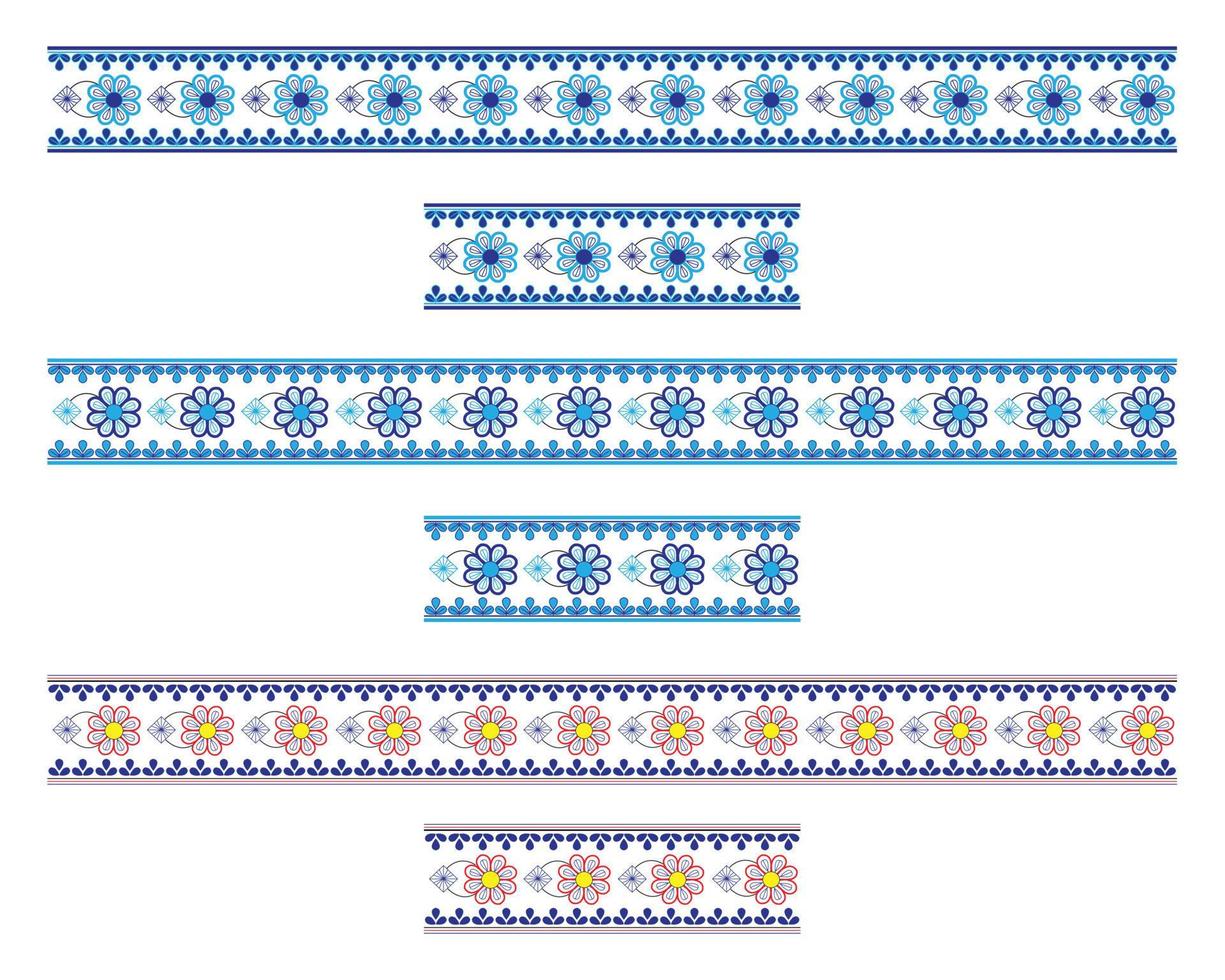 Pattern Flower Borders Designs Free Download vector