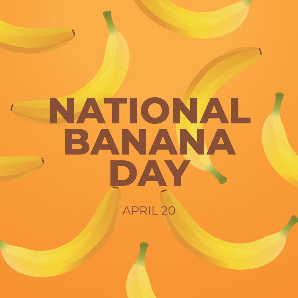 nacional plátano día. plátano día vector ilustración. plátano vector diseño. nacional plátano día vector diseño para celebracion.