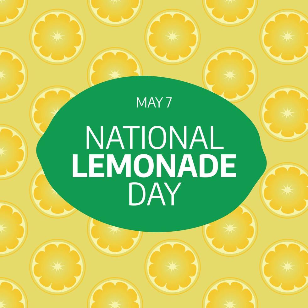 national lemonade day. lemonade vector illustration. lemon vector design. lemonade flat illustration with citrus and bubles.