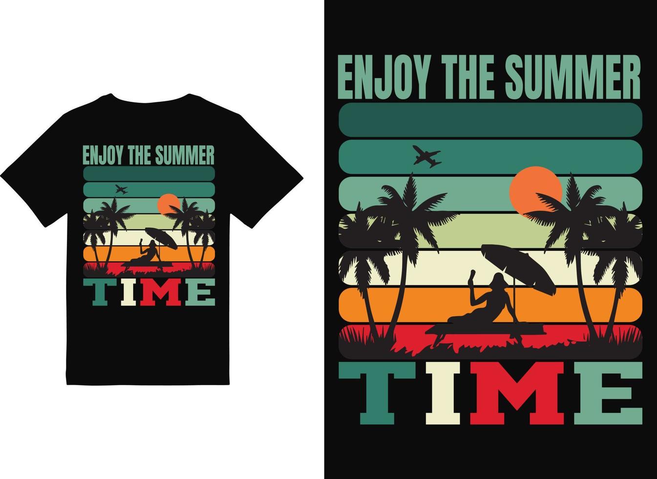 summer t shirt design vector illustration. summer t shirt, summer surfing t shirt. summer sublimation t shirt design Vector illustration