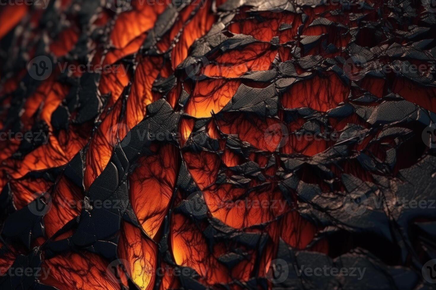 orange texture of floating flowing hot magma photo