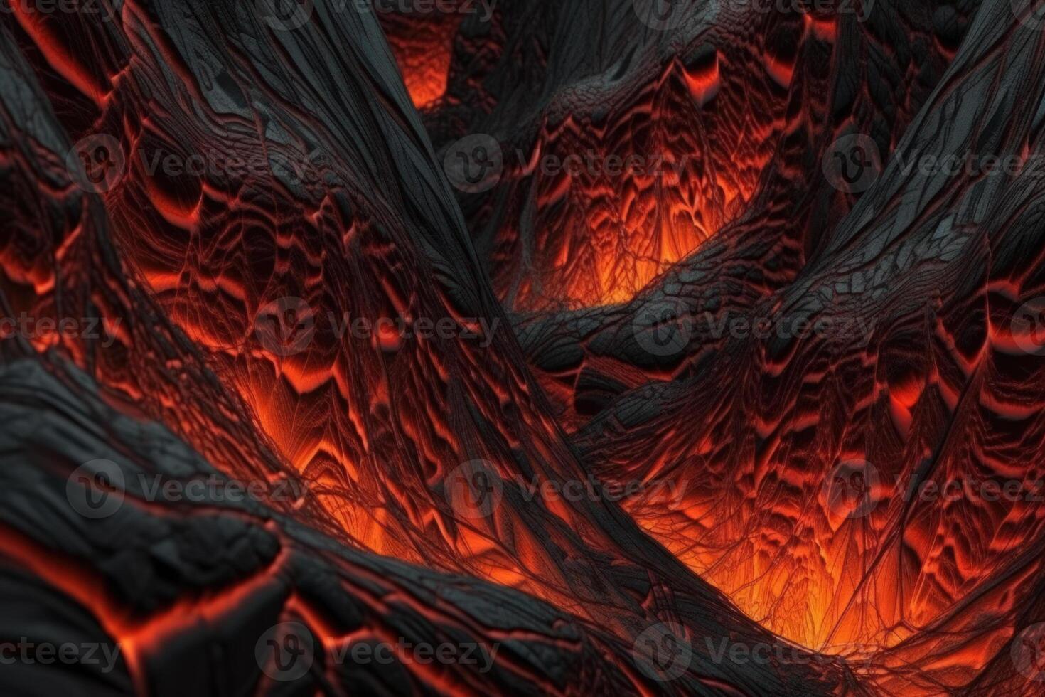 orange texture of floating flowing hot magma photo