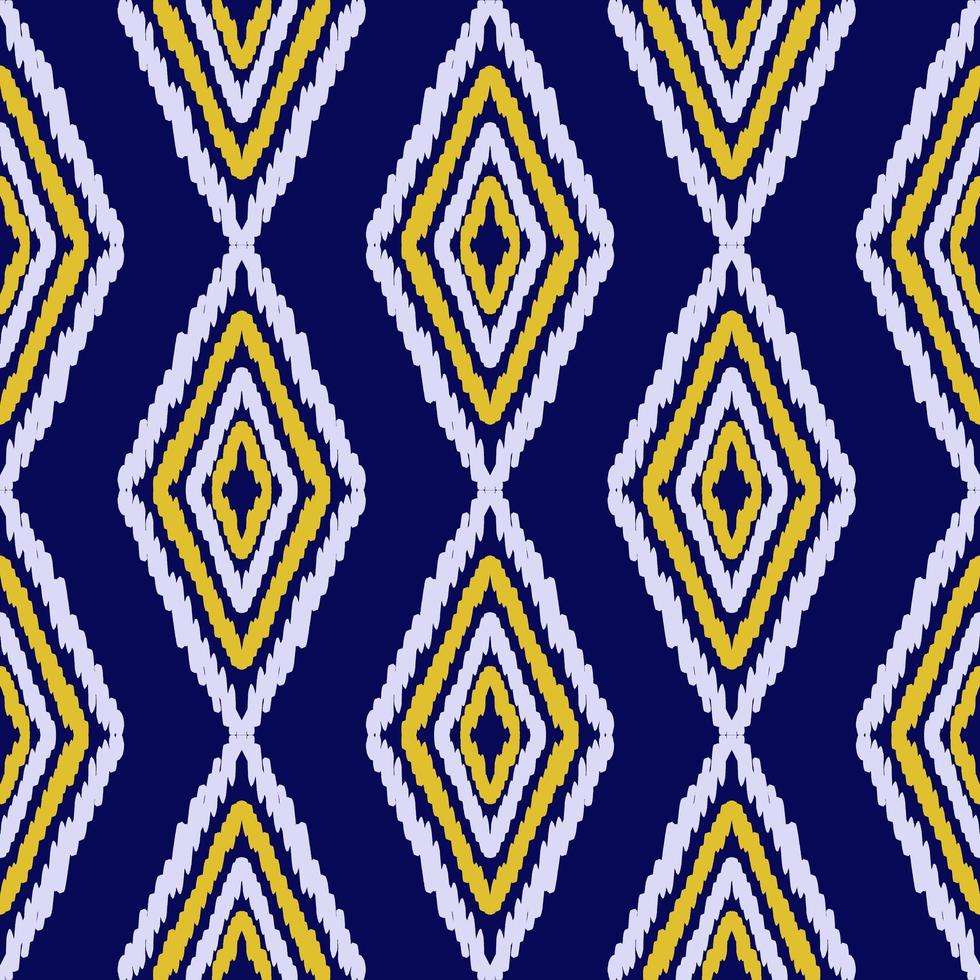 blue yellow geometric ethnic pattern illustration design photo