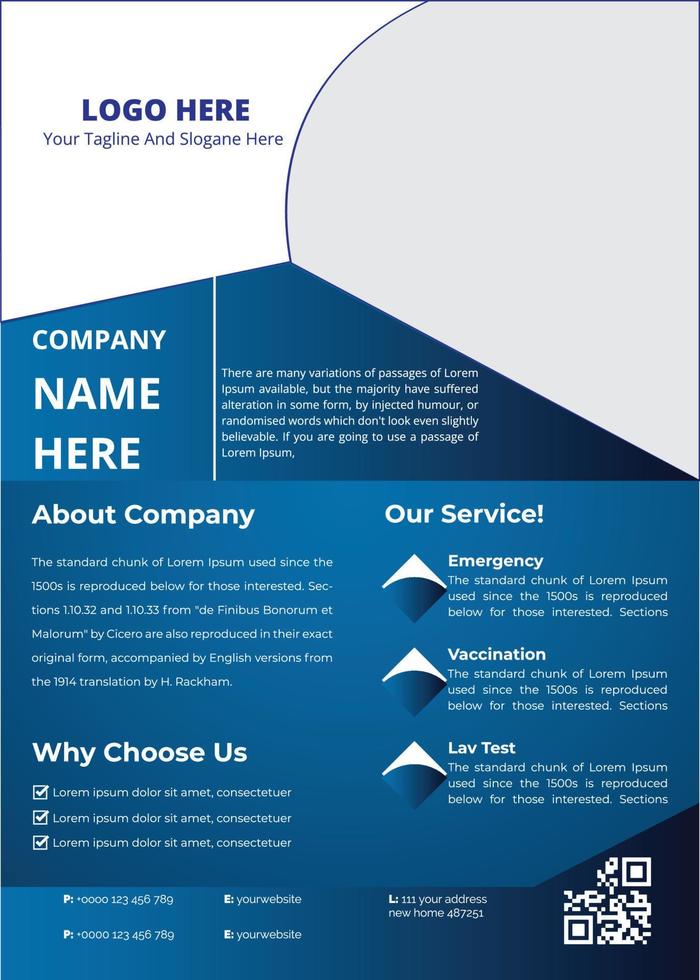 Medical Flyer Design vector