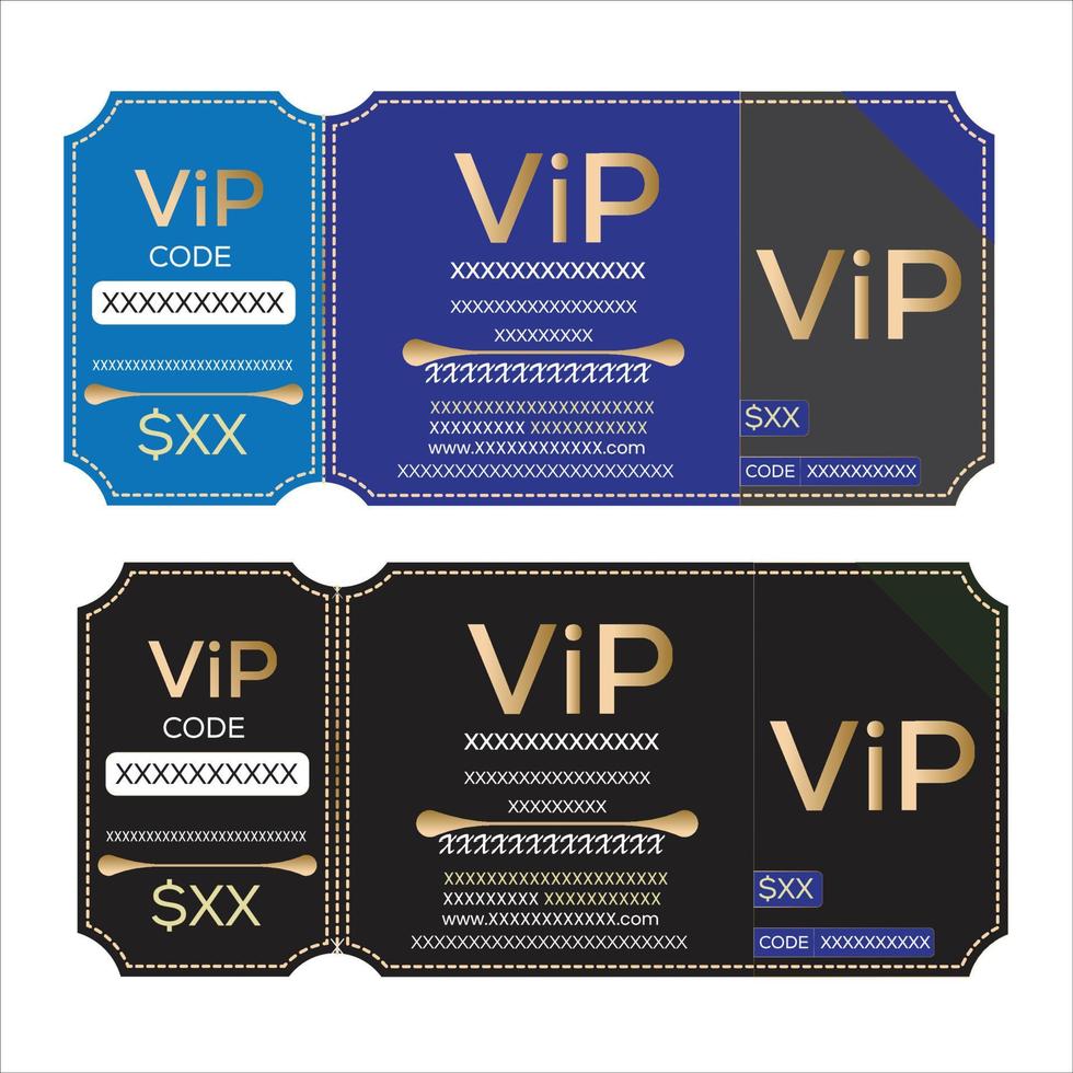 Ticket Card Design vector