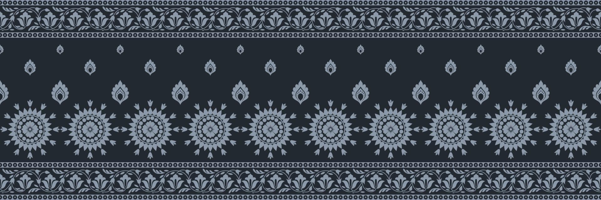 Floral seamless pattern. Vector indian decorative wallpaper. Batik indonesia. Colorful pattern with paisley and stylized flowers. Design for wrapping paper, cover, fabric, textile, wallpaper, curtains