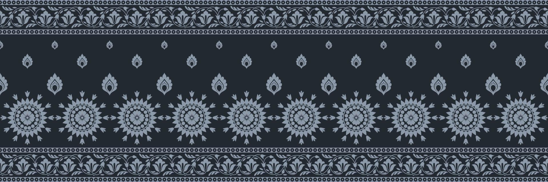 floral sin costura modelo. vector indio decorativo fondo de pantalla. batik Indonesia. vistoso modelo con cachemir y estilizado flores diseño para envase papel, cubrir, tela, textil, fondo de pantalla, cortinas