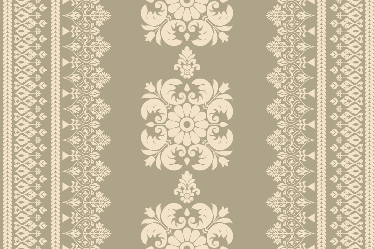 floral sin costura modelo. vector indio decorativo fondo de pantalla. batik Indonesia. vistoso modelo con cachemir y estilizado flores diseño para envase papel, cubrir, tela, textil, fondo de pantalla, cortinas