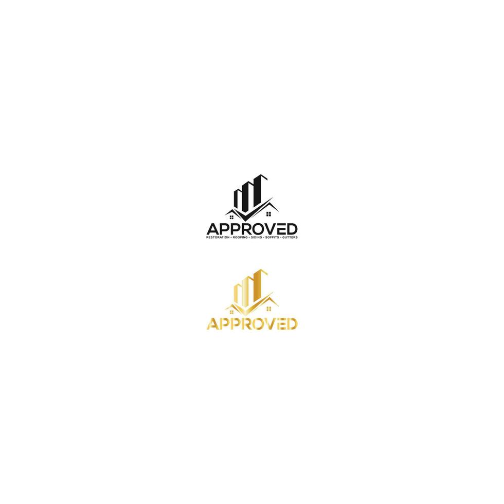 home business, property, house, deal approval logo symbol icon design illustration vector
