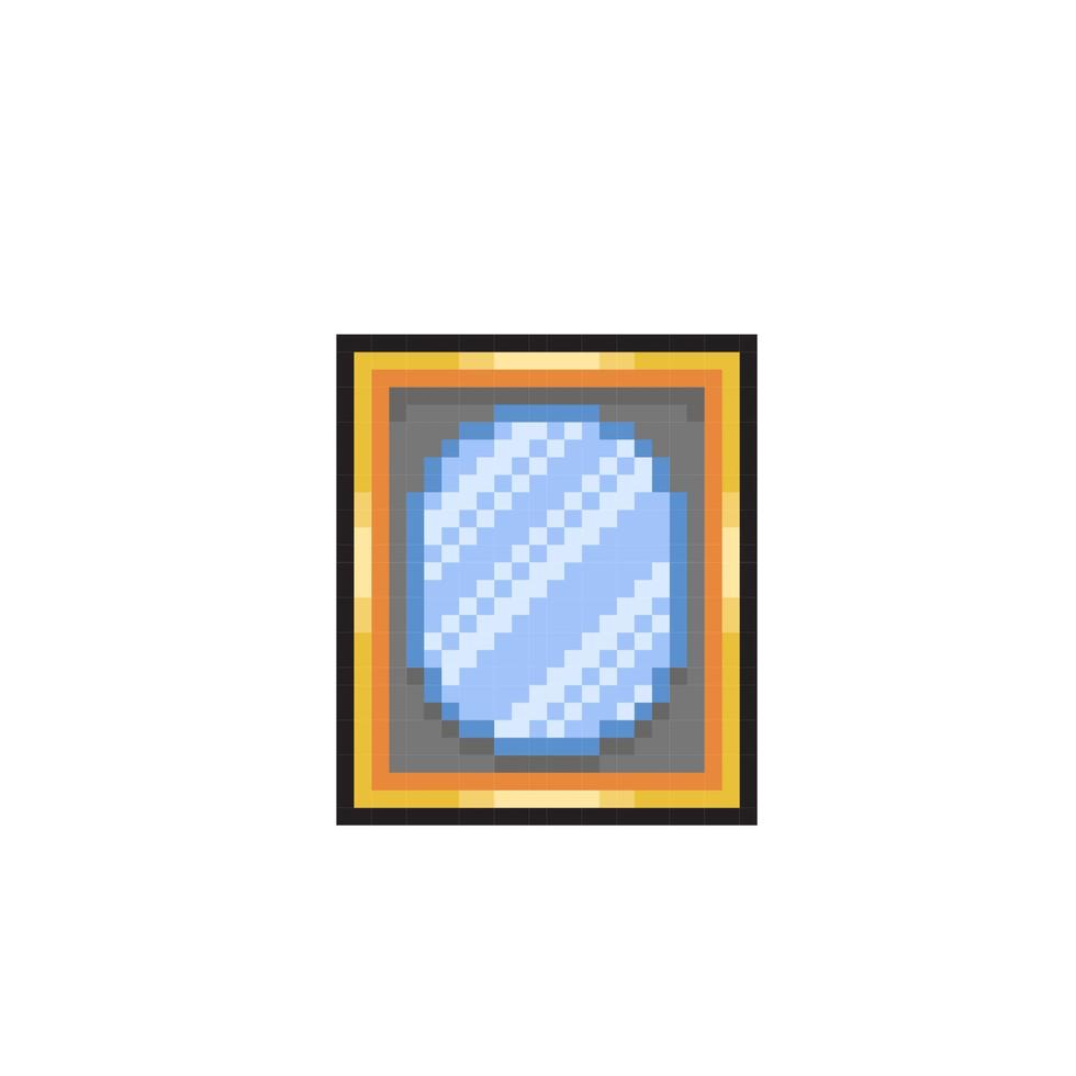 a mirror in pixel art style vector