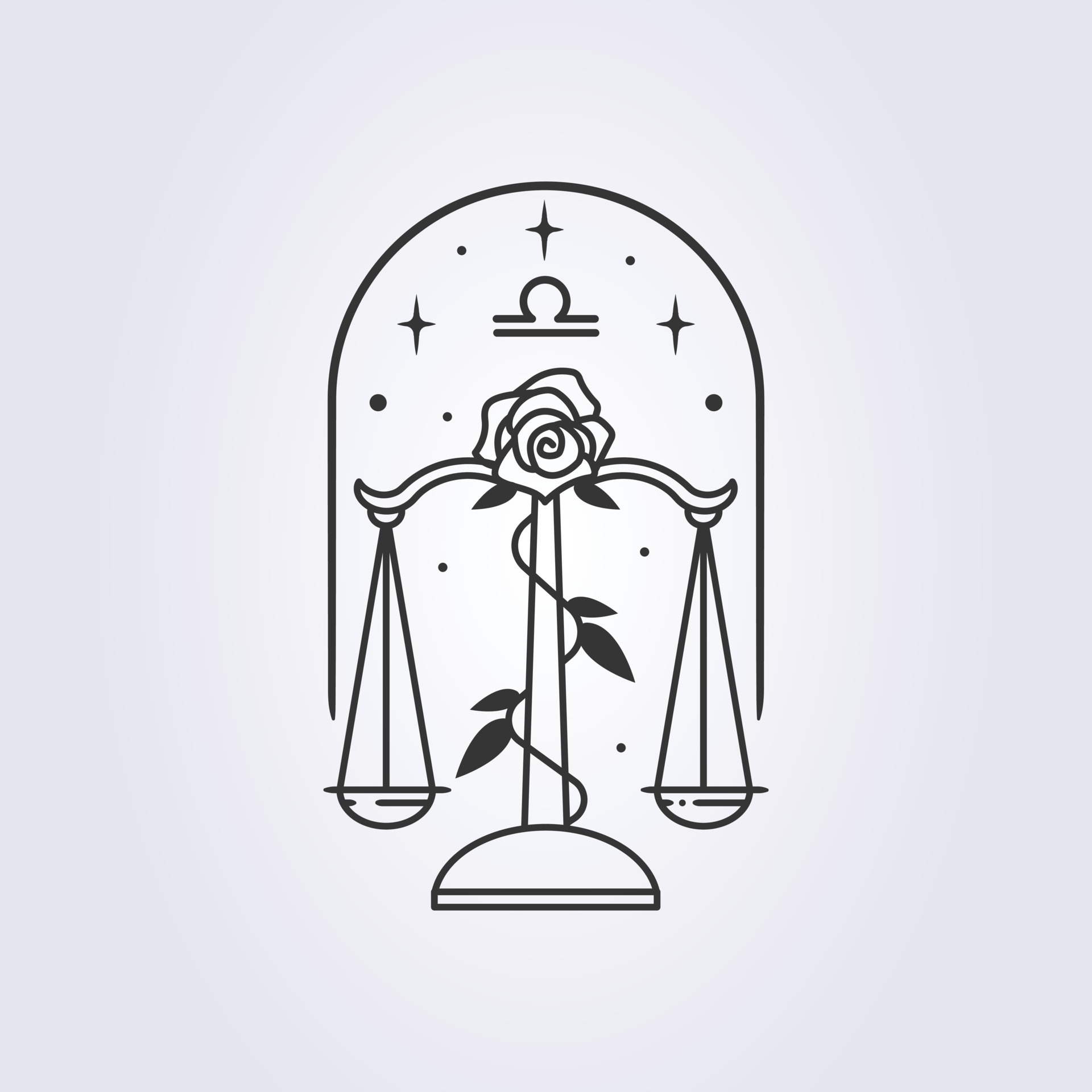 libra zodiac astrology horoscope vector line art illustration design ...