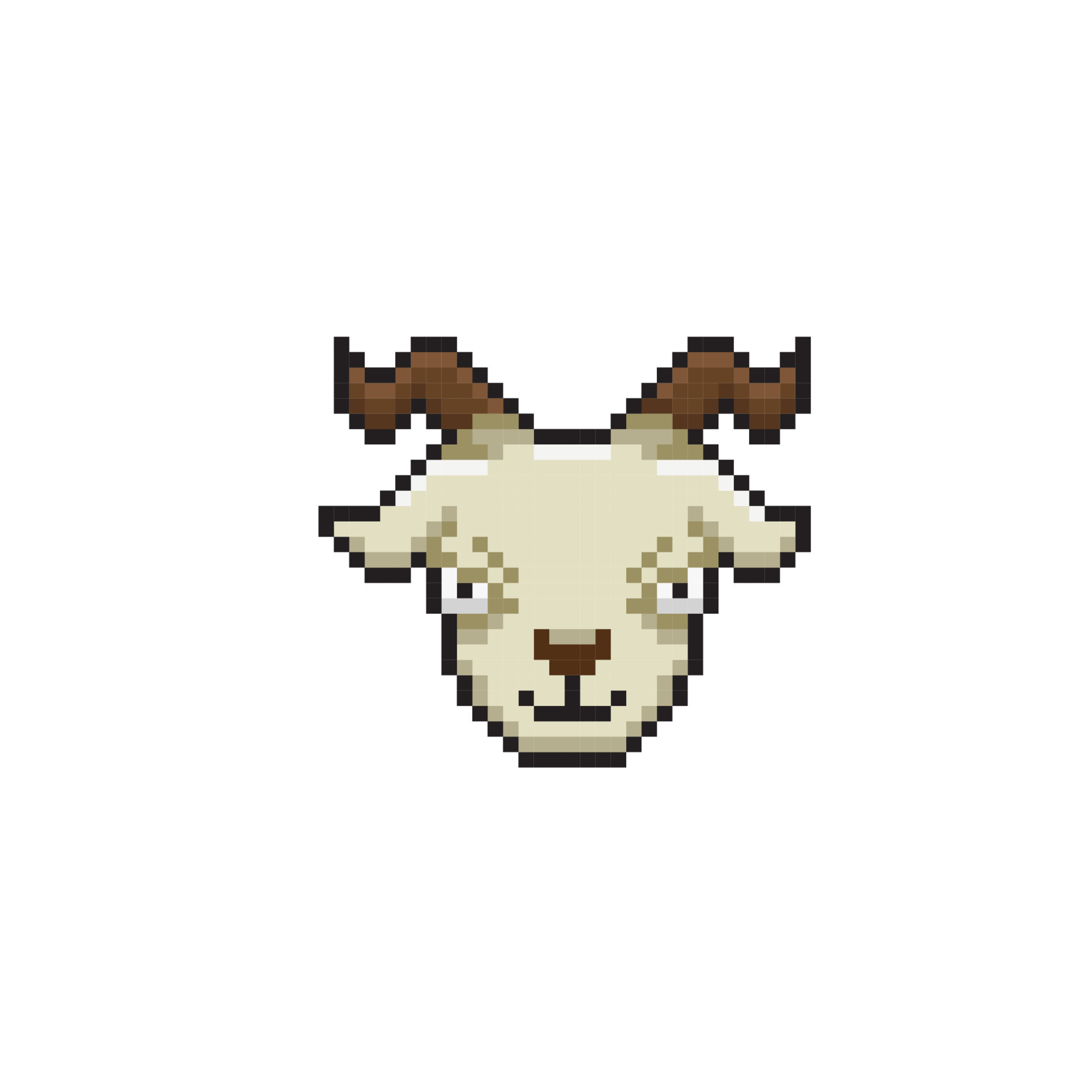 white goat head in pixel art style 22471804 Vector Art at Vecteezy