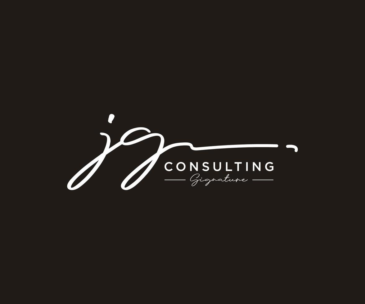 Initial JG signature logo collection template vector. Hand drawn Calligraphy lettering Vector illustration.