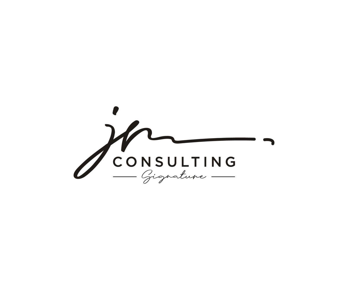 Initial JR signature logo collection template vector. Hand drawn Calligraphy lettering Vector illustration.