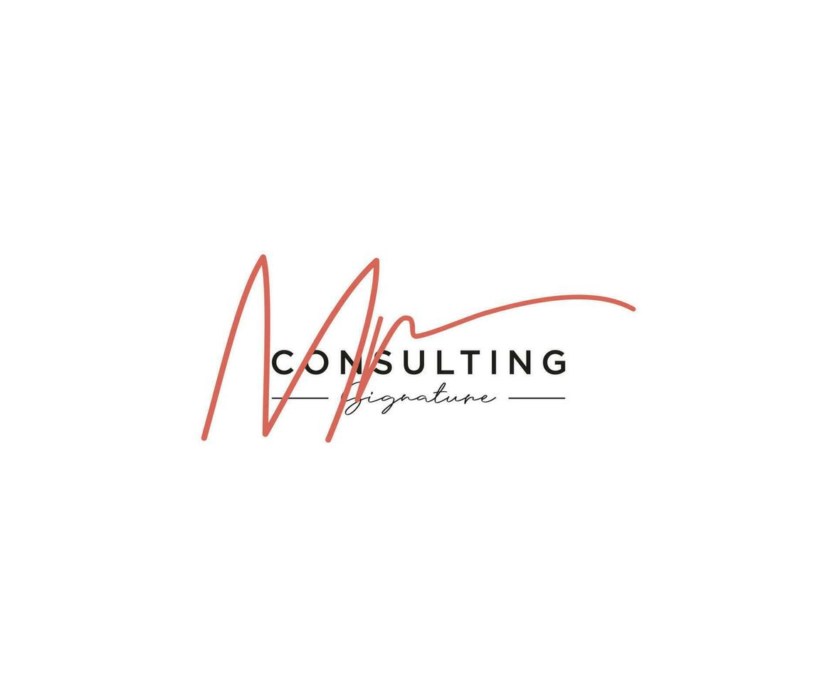 Initial MP signature logo collection template vector. Hand drawn Calligraphy lettering Vector illustration.