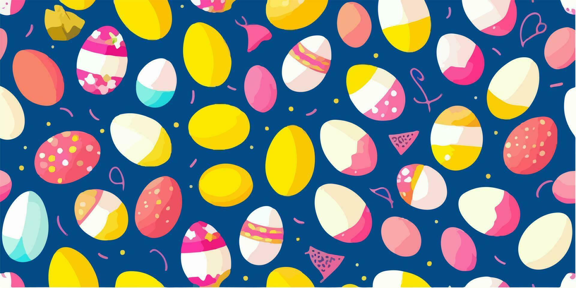 Colourful Sweet Vector Illustration of Easter Eggs