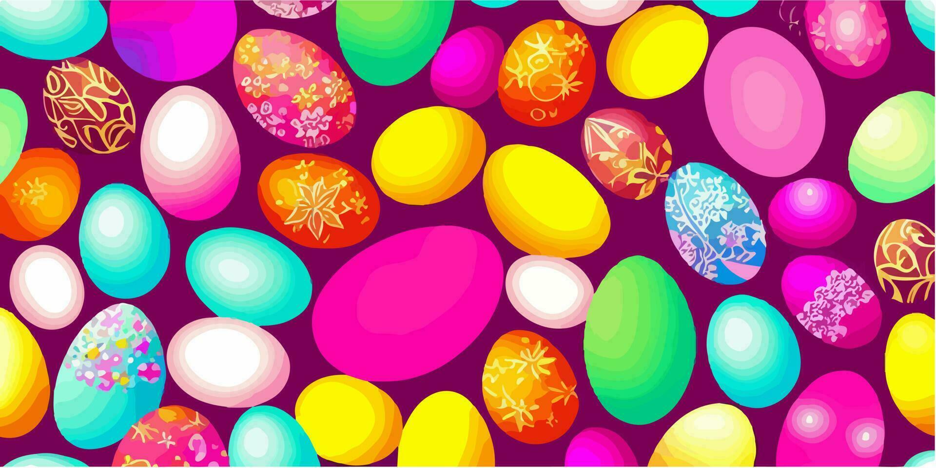 Vector Illustration of Easter Egg Fabric Texture