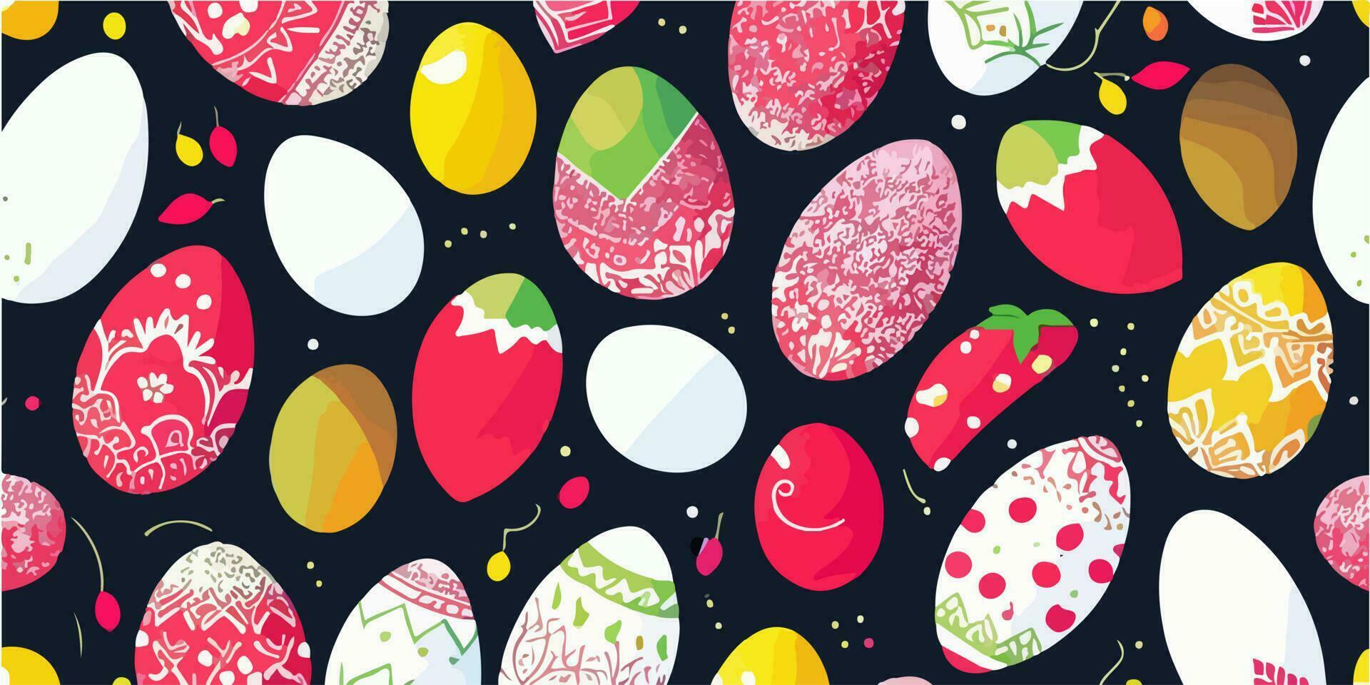 White Easter Egg Vector Ornament on Background