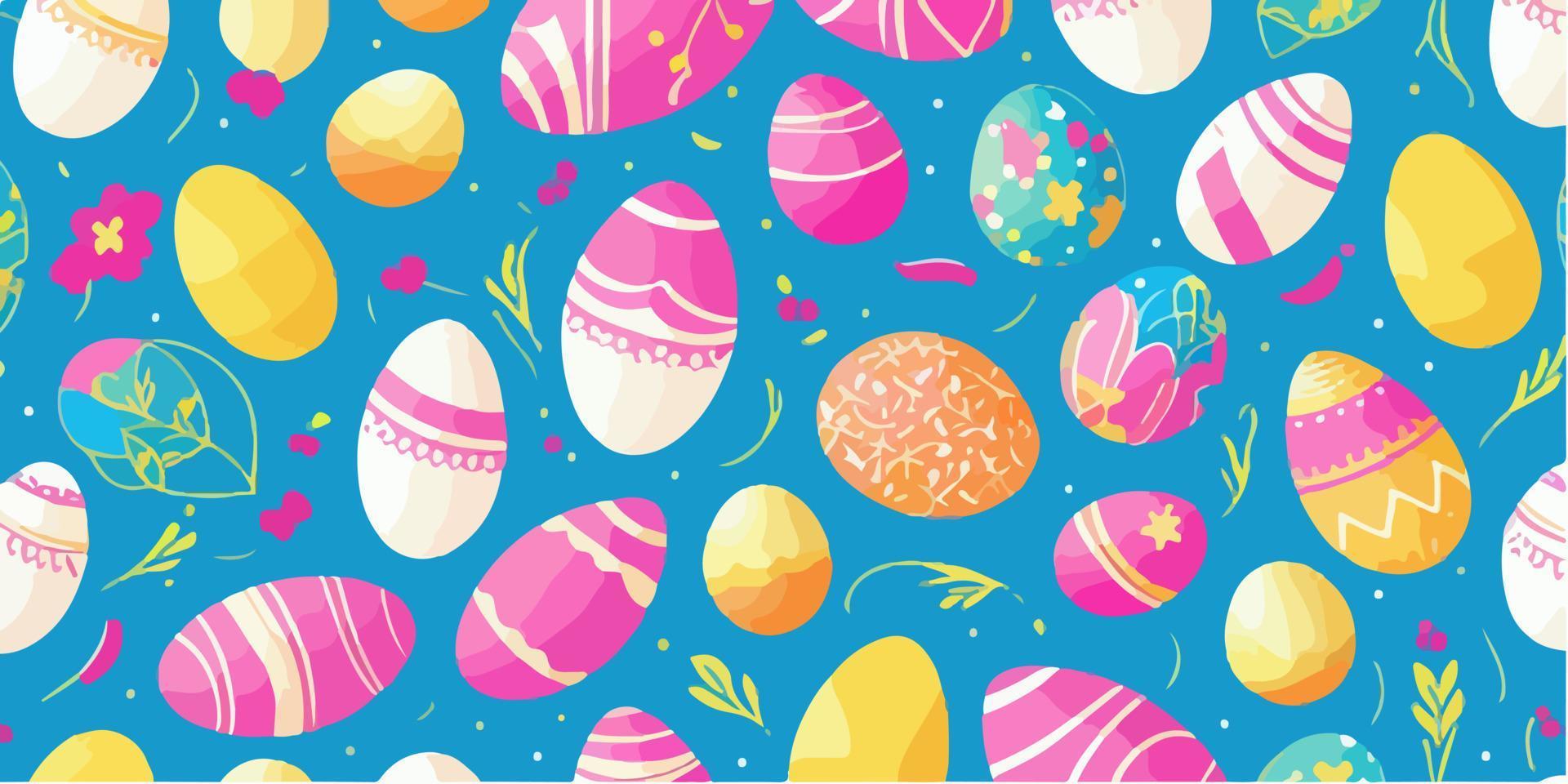 Vector Paper Floor with Easter Egg Design