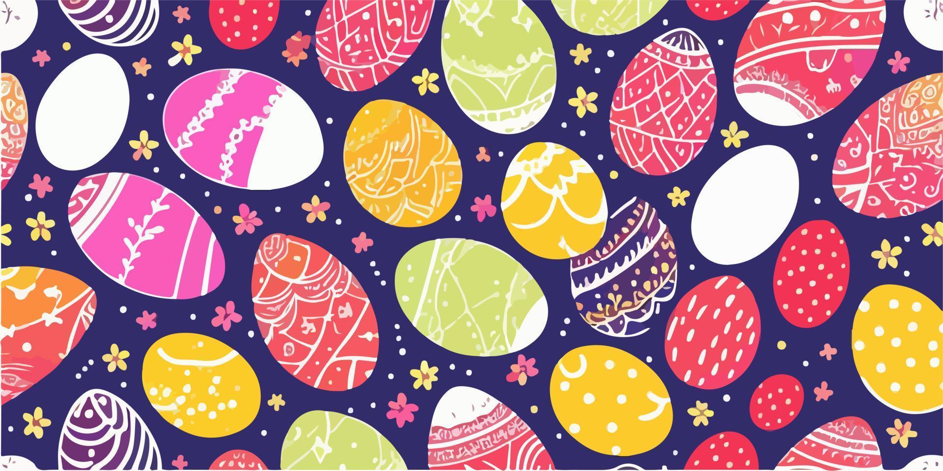 Beautiful Vector Easter Egg Blank Card