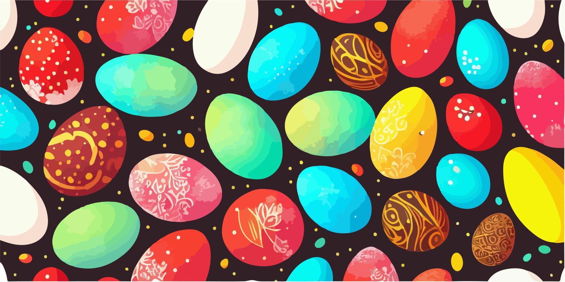 Top-View Easter Egg Design Vector