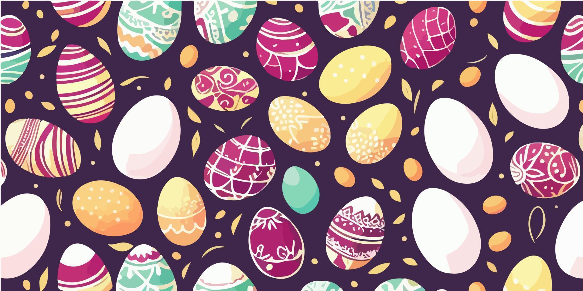 Vector Easter Egg and Rabbit Illustration with Whimsical Style