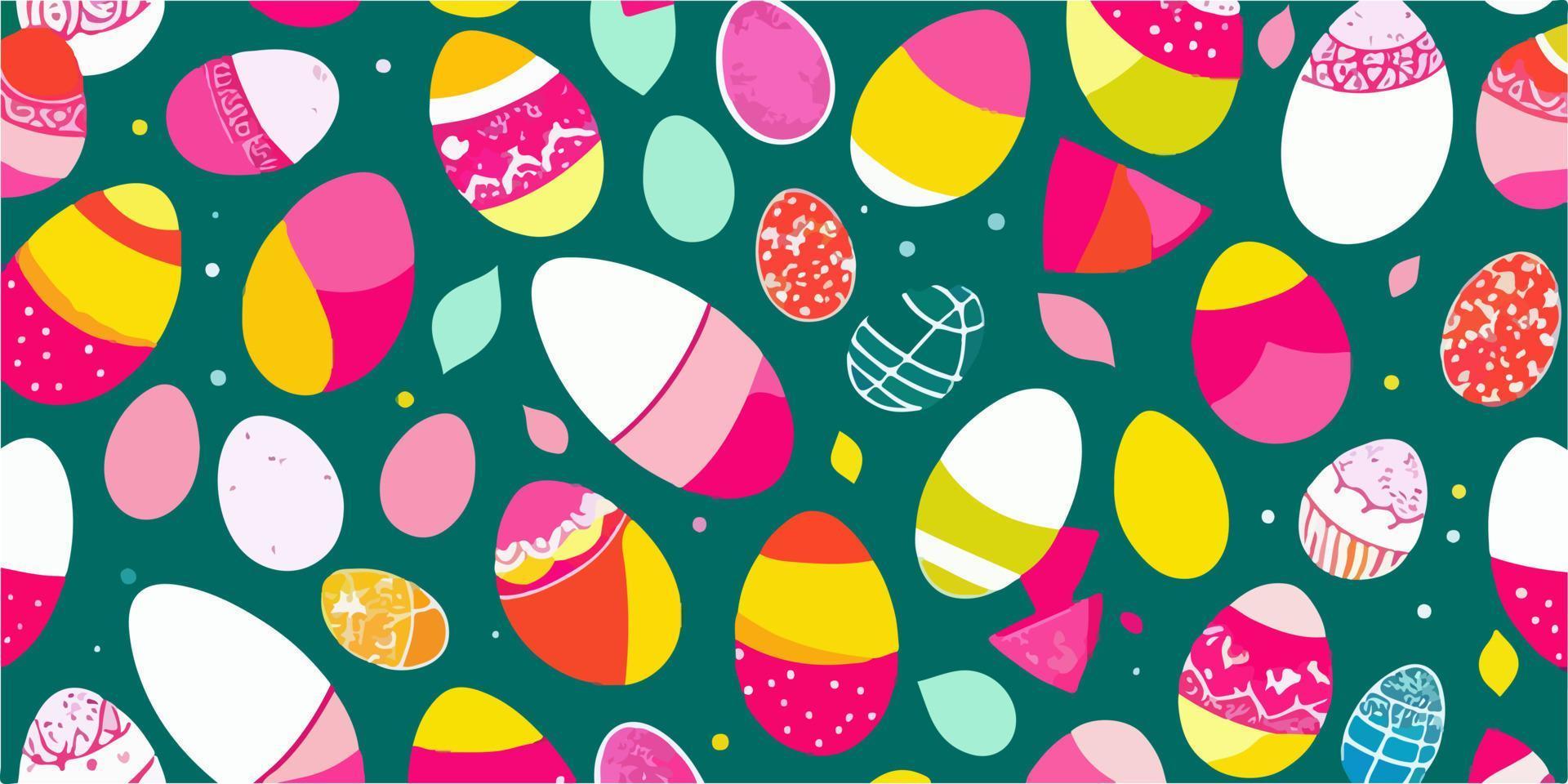 Vector Festive Easter Egg Hunt Illustrations for Children