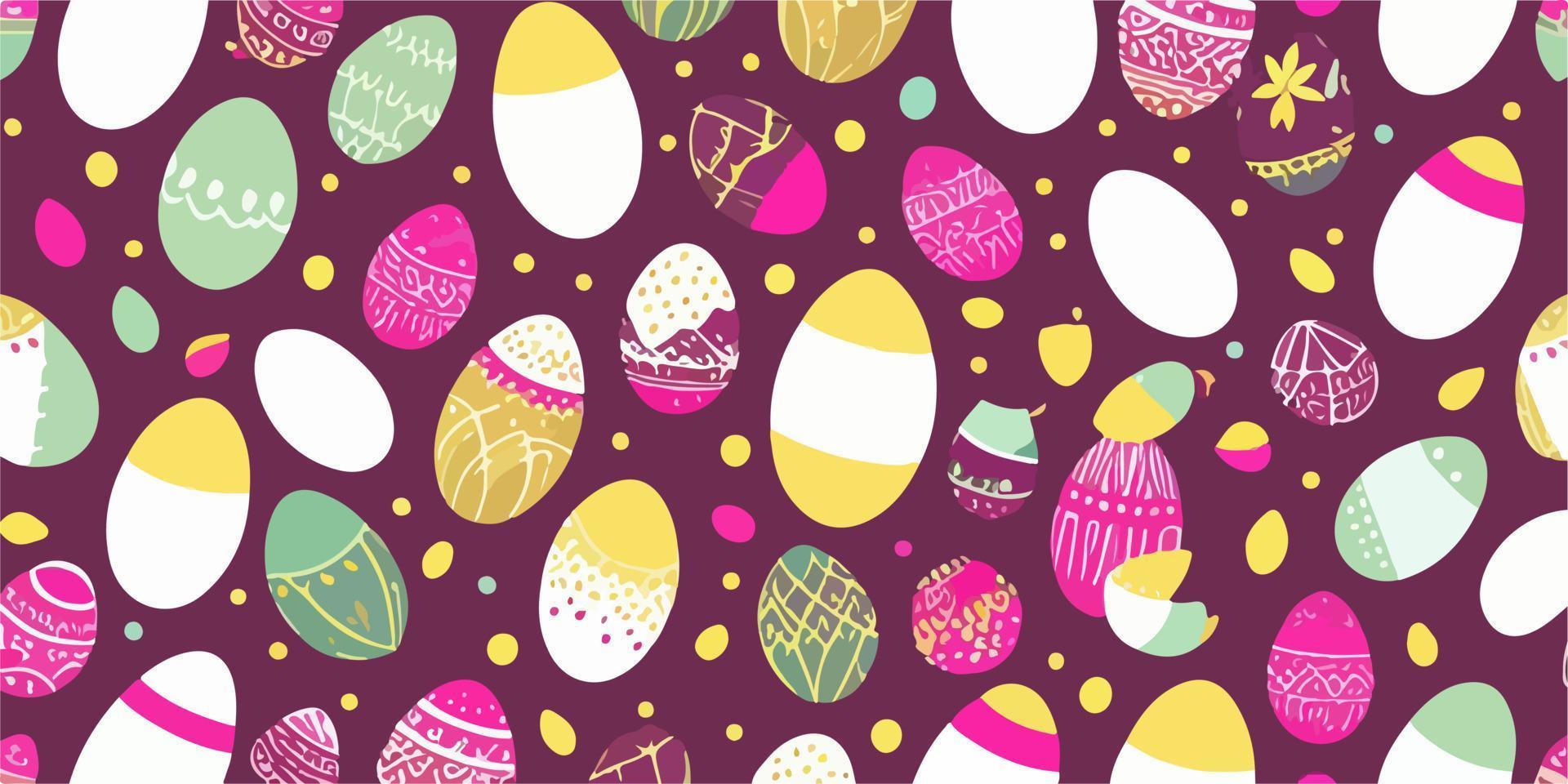 Vector Artistic Easter Egg Backgrounds for Graphic Design