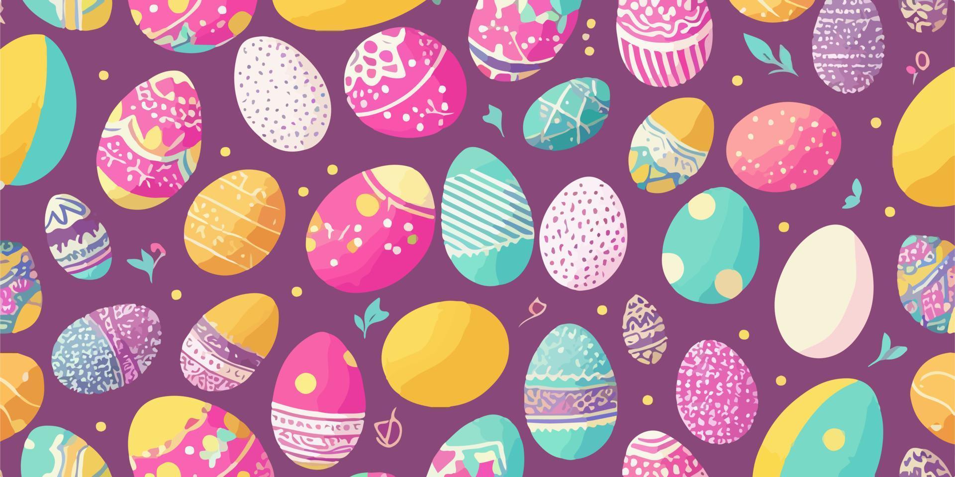 Vector Wallpaper Patterns with Easter Egg Motifs for a Festive Look