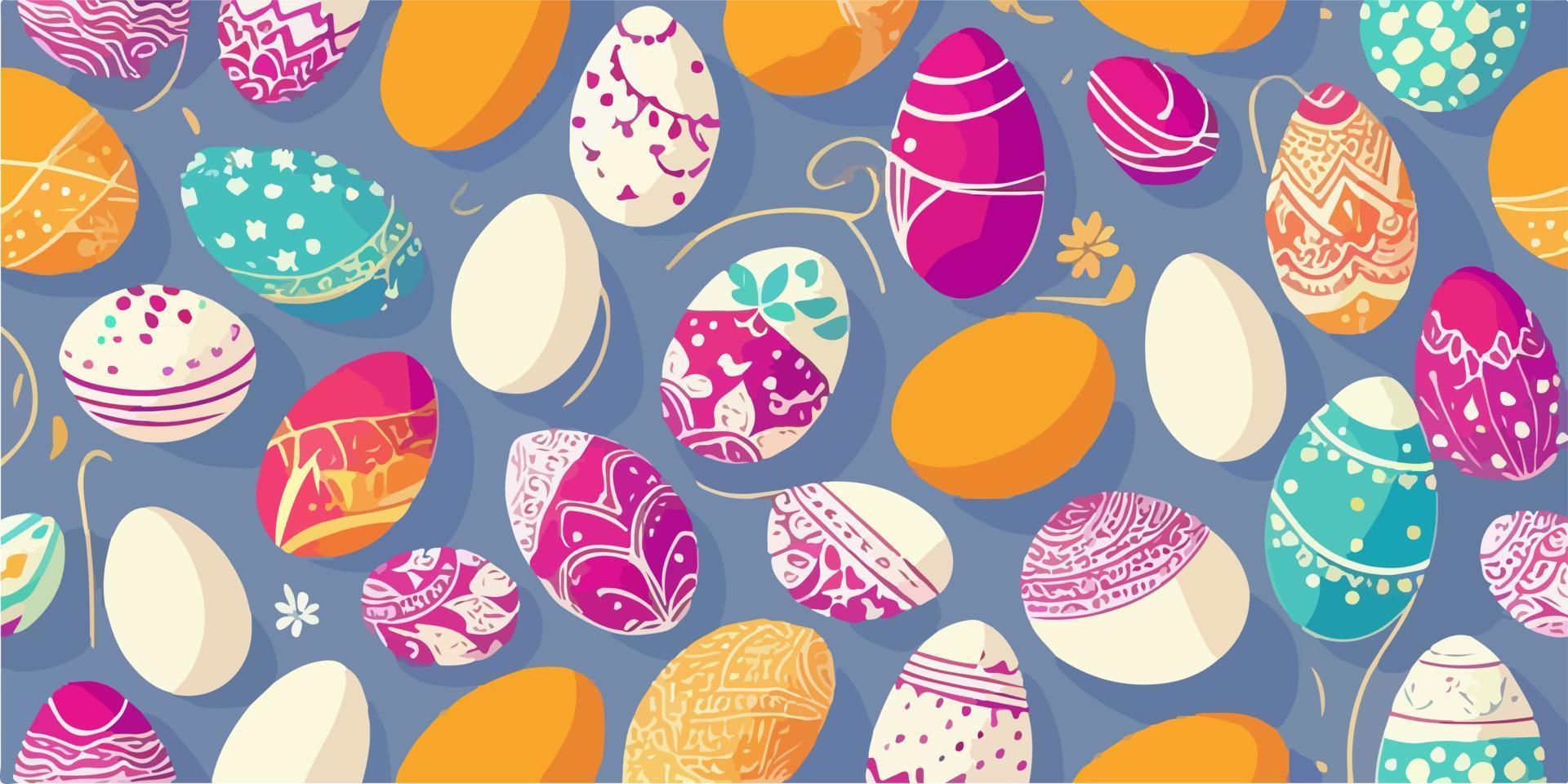 Vector Symbolic Easter Egg Decorations for Springtime Celebrations