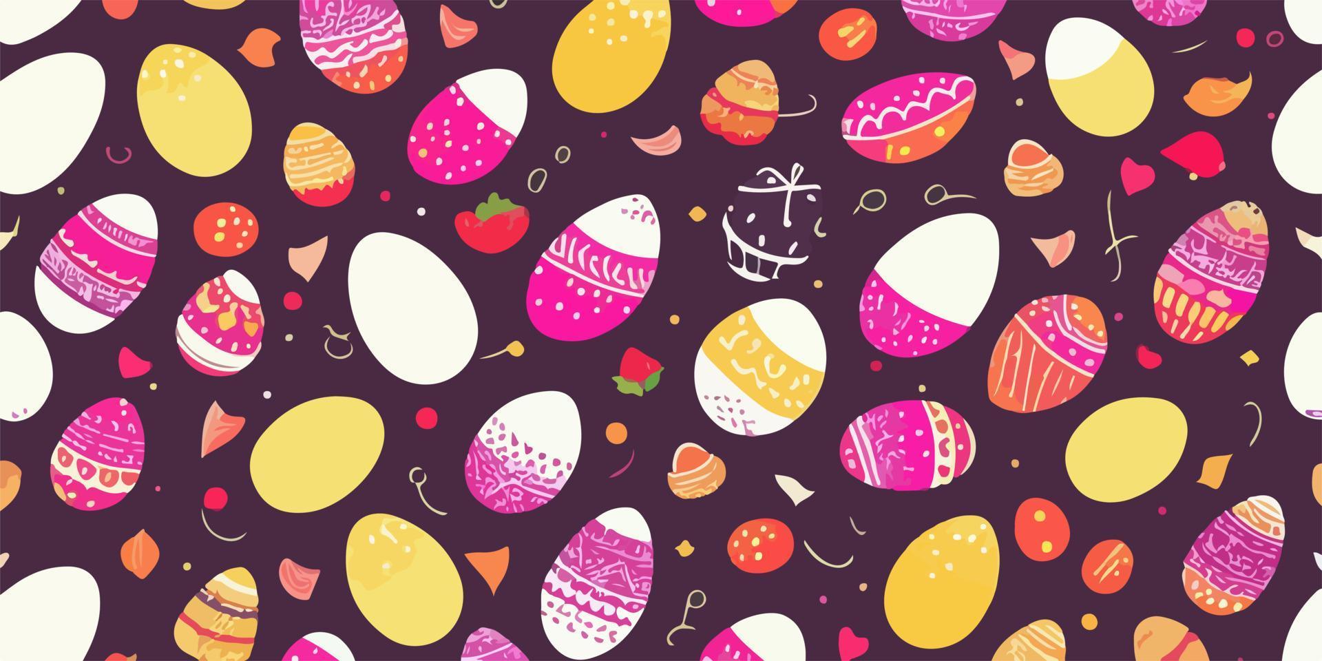 Vector Easter Egg Illustration on a Colorful Background