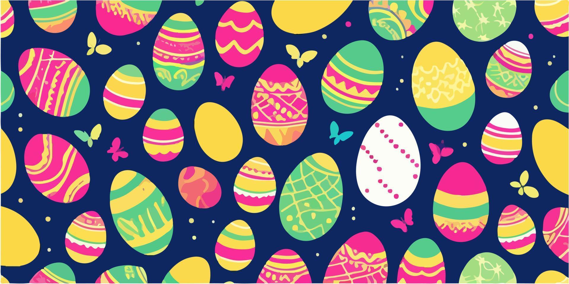 Vector Illustration of Easter Egg Background Art