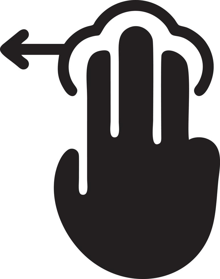 Hand icon symbol vector image. Illustration of the isolated finger hand touch human design. EPS 10