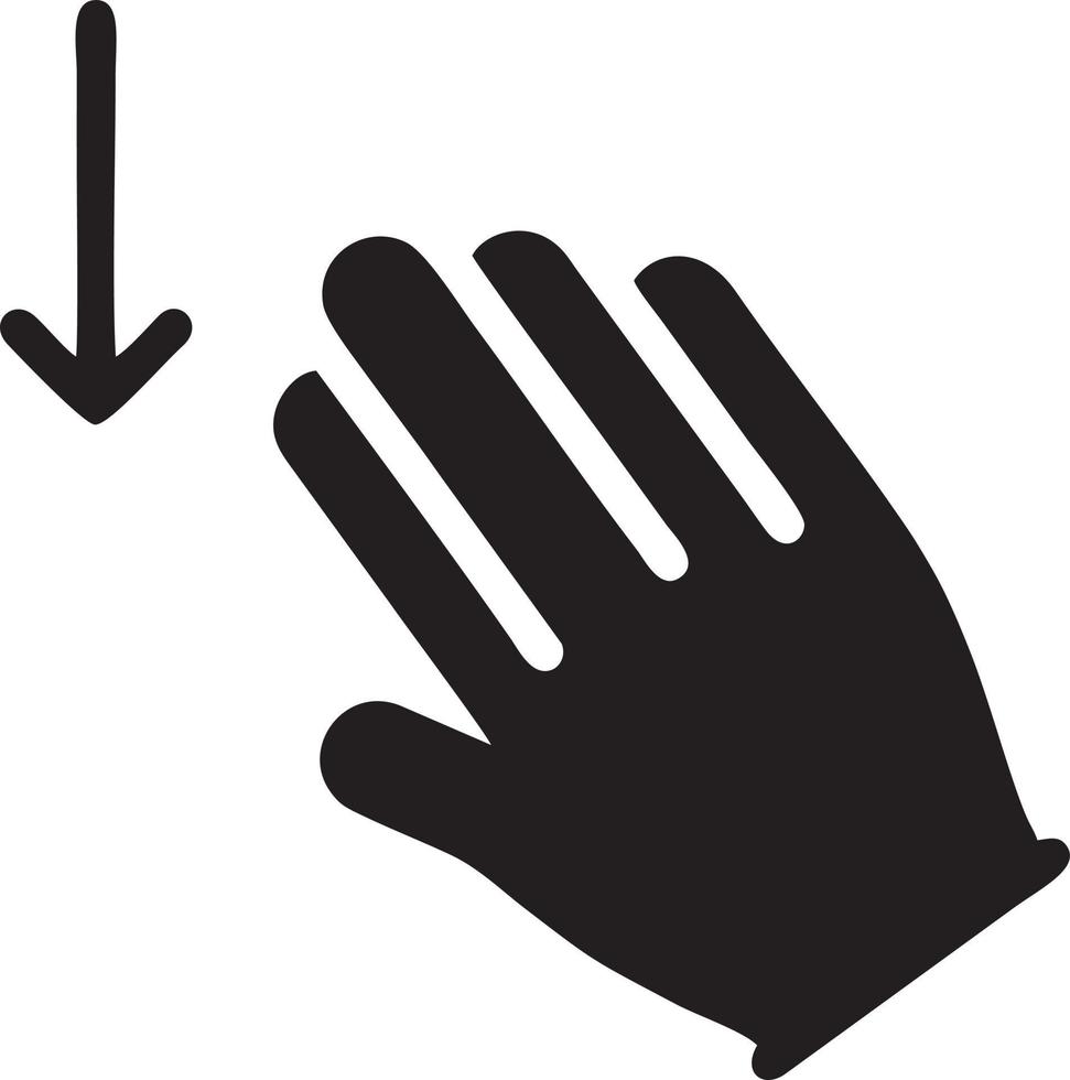 Hand icon symbol vector image. Illustration of the isolated finger hand touch human design. EPS 10