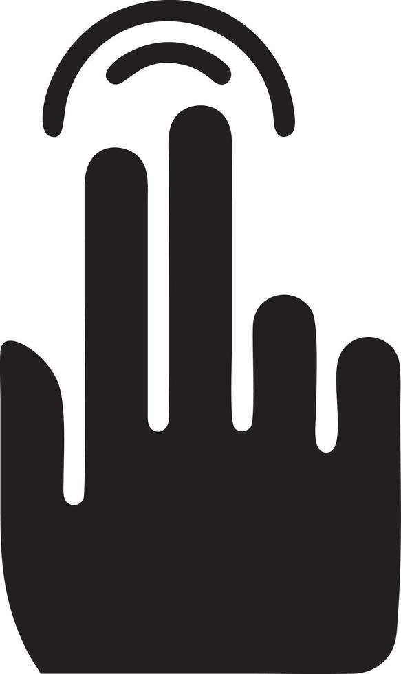 Hand icon symbol vector image. Illustration of the isolated finger hand touch human design. EPS 10