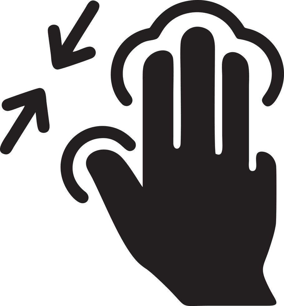 Hand icon symbol vector image. Illustration of the isolated finger hand touch human design. EPS 10