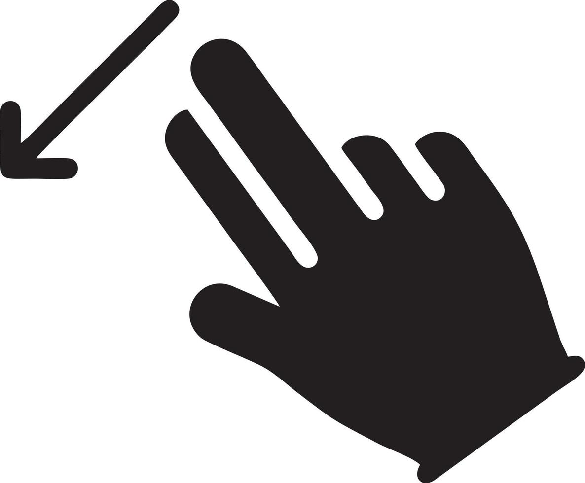 Hand icon symbol vector image. Illustration of the isolated finger hand touch human design. EPS 10