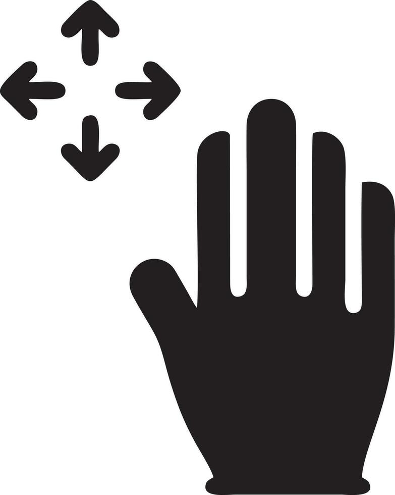 Hand icon symbol vector image. Illustration of the isolated finger hand touch human design. EPS 10