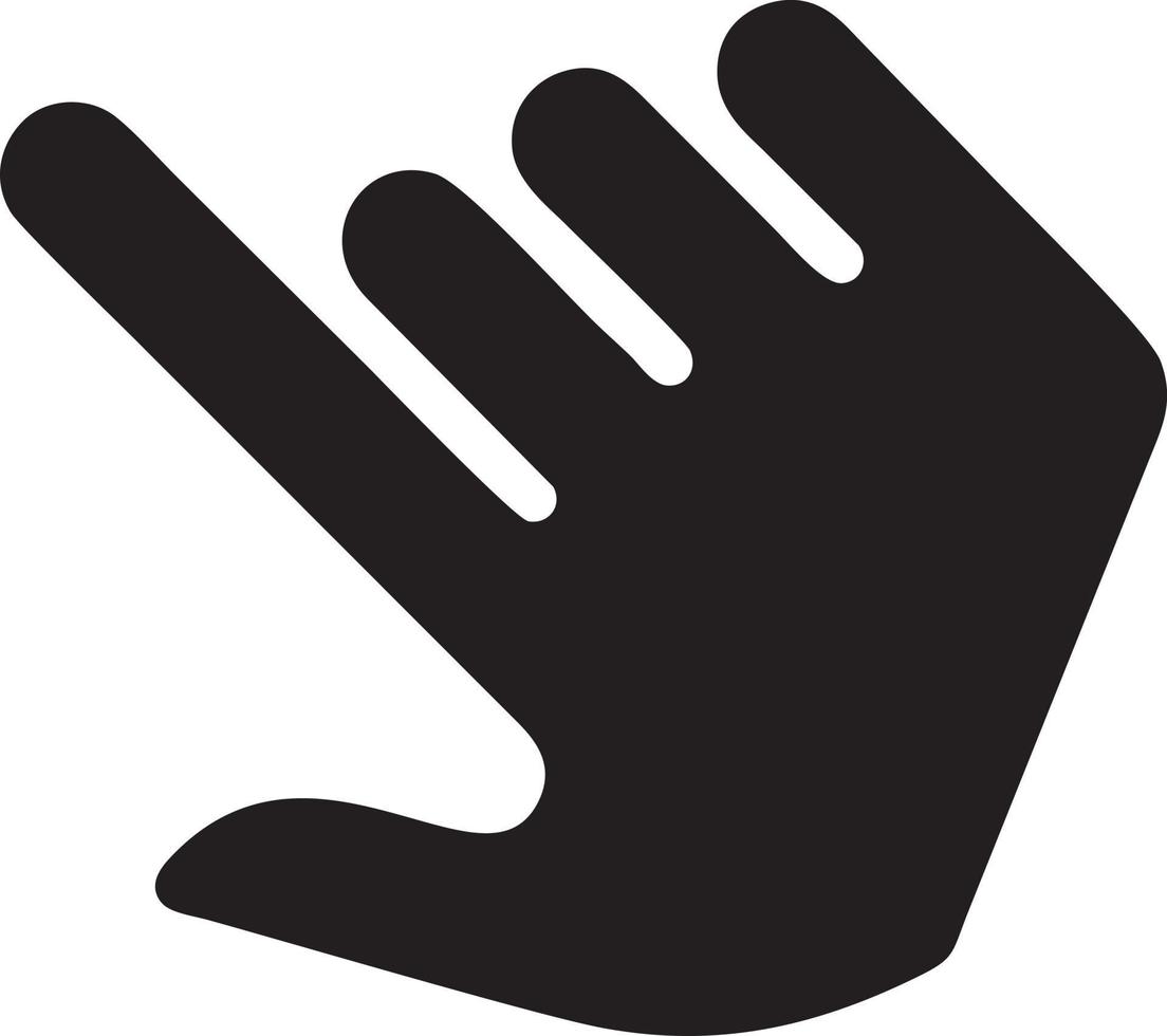 Hand icon symbol vector image. Illustration of the isolated finger hand touch human design. EPS 10