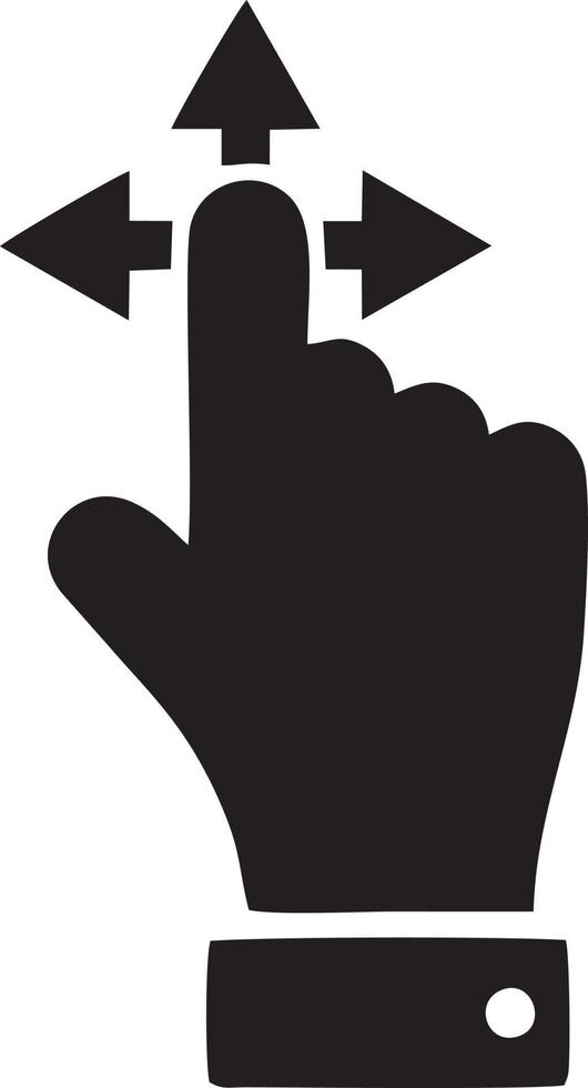 Hand icon symbol vector image. Illustration of the isolated finger hand touch human design. EPS 10