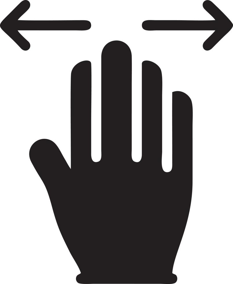 Hand icon symbol vector image. Illustration of the isolated finger hand touch human design. EPS 10